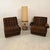 Mid-Century Modern Vintage Modular Chairs in Corduroy Brown, 1970s, Set of 2 For Sale - Image 3 of 9