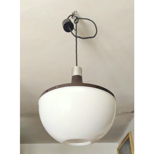 Brown Ceiling Lamp from Stilnovo,1960s For Sale - Image 8 of 8