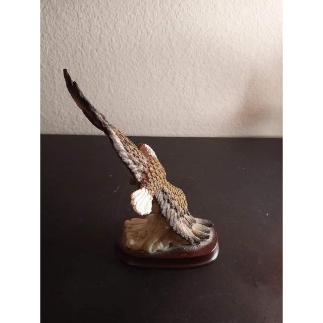 Plastic American Bald Eagle Resin Sculptures - Set of 2 For Sale - Image 7 of 12
