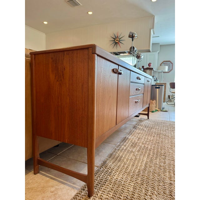 Wood Beautiful Mid Century Modern Sideboard in Teak by Nathan Furniture Company, Circa 1960s, Attributed For Sale - Image 7 of 12