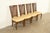 A gorgeous set of four French Regency Louis XVI style dining chairs By Henredon USA, Circa 1970s Carved solid walnut...