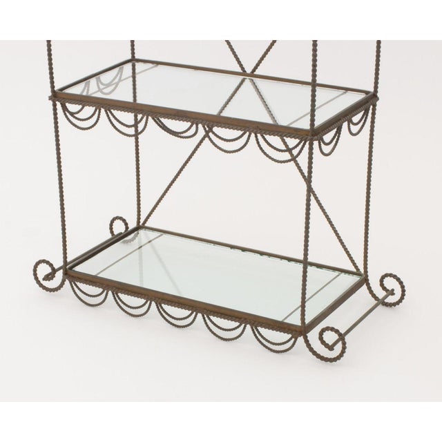 Regency Style Gilt Metal Three-Tier Etageres, Pair For Sale In New York - Image 6 of 10