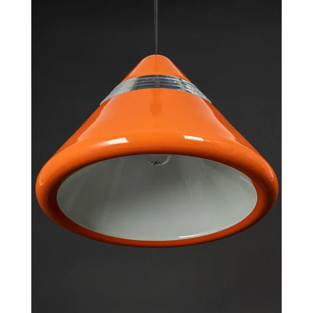 Orange Large Orange Pendant Light by Kazuo Motozawa, 1970s For Sale - Image 8 of 9