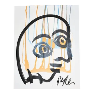Unframed Abstract Expressionist Figural Painting by Peter Keil - Signed