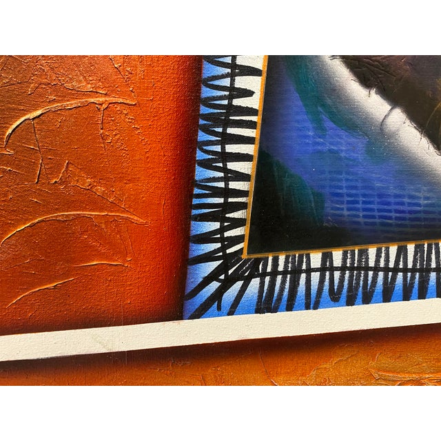 Moises Ramos Mixed Media Abstract Painting 20th Century For Sale - Image 9 of 12