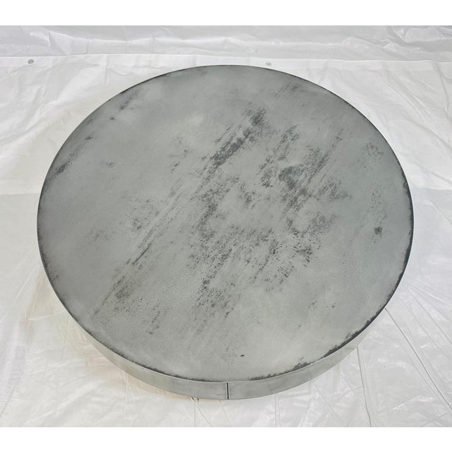 "Loren" Coffee Table by Draga & Aurel for Baxter, Aged Nickel & Copper, Italy For Sale - Image 9 of 17