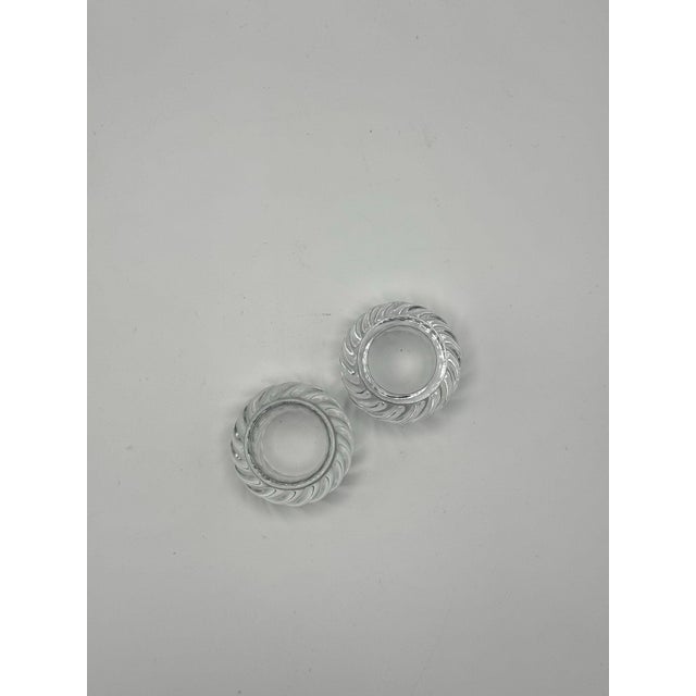 Contemporary Pair of Baccarat Crystal Napkin Rings For Sale - Image 3 of 12