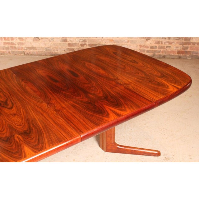 Brown Mid-Century Danish Extending Dining Table in Rosewood from Skovby, 1970s For Sale - Image 8 of 12