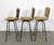 Mid 20th Century Set of 3 Mid-Century Danish Modern Arthur Umanoff Style Swivel Slat Bar Stools For Sale - Image 5 of 13