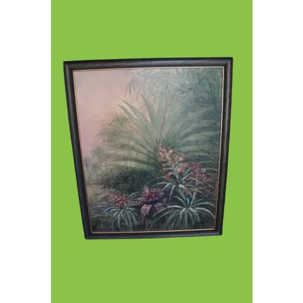 Mid-Century Modern 1960s Lee Reynolds Large Floral Painting For Sale - Image 3 of 3