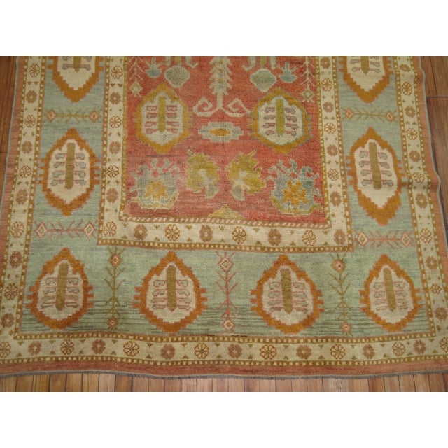 Early 20th Century Antique Zabihi Collection Turkish Oushak Rug - 6'4" x 8'7" For Sale - Image 4 of 5
