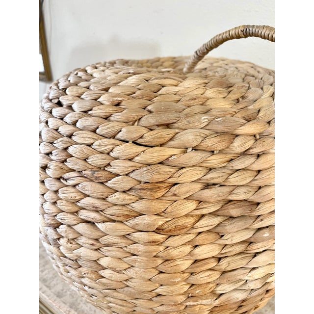 1980s Large Size French Country Coastal Style Sea Grass Apple For Sale - Image 5 of 9