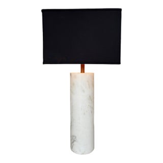 Mid-Century Modern Marble Column Lamp, Italy, Circa 1960 For Sale