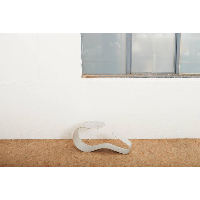 Bata Stool in Bent Aluminum with Perforated Seat by Roger Tallon For Sale - Image 10 of 11