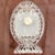 Mid-Century Modern Vintage MCM Crystal Clear Oval Quartz Battery Desk Clock For Sale - Image 3 of 3