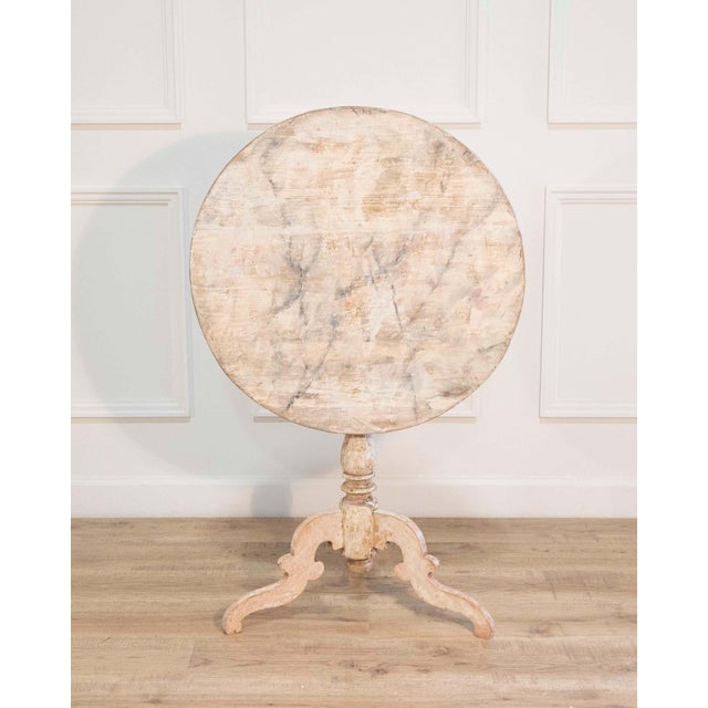 A beautiful mid-19th century Swedish round table reflecting the refined simplicity of the timeless Gustavian tradition....