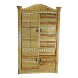 One of a Kind Bamboo Armoire For Sale