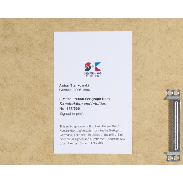 Gray 1995 “Konstruktion and Intuition” Serigraph Print by Anton Stankowski For Sale - Image 8 of 8