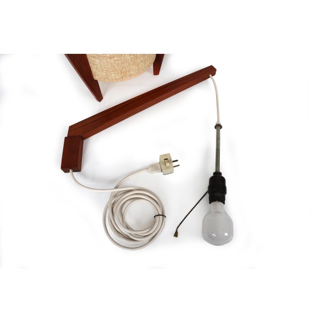Vintage Mid-Century Modern Scandinavian Teak Hanging Lamp For Sale - Image 15 of 15