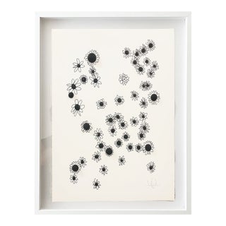 Minimalist Black & White Botanical Abstract, Framed by Jake Poser For Sale
