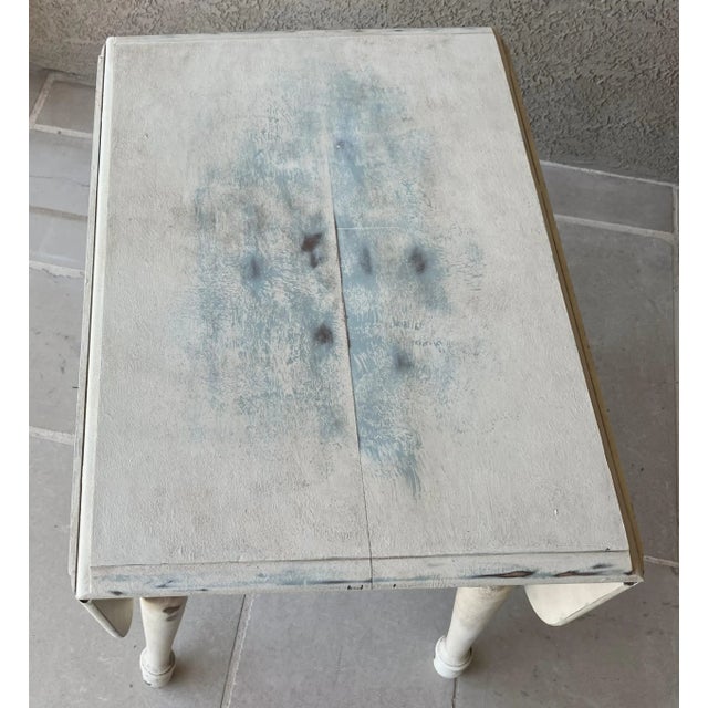 Subtly Elegant Circa 1940 Gustavian-Style Drop-Leaf Side Table For Sale - Image 14 of 18