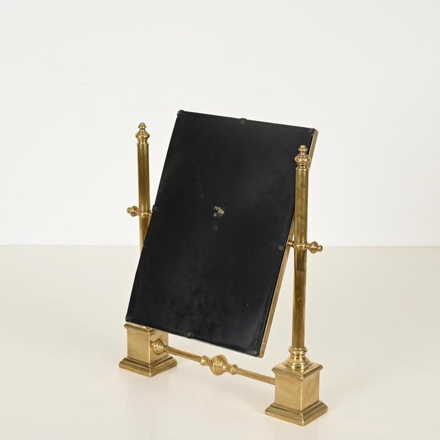 Italian Adjustable Vanity Mirror in Brass by Gio Ponti, 1950s For Sale - Image 13 of 15