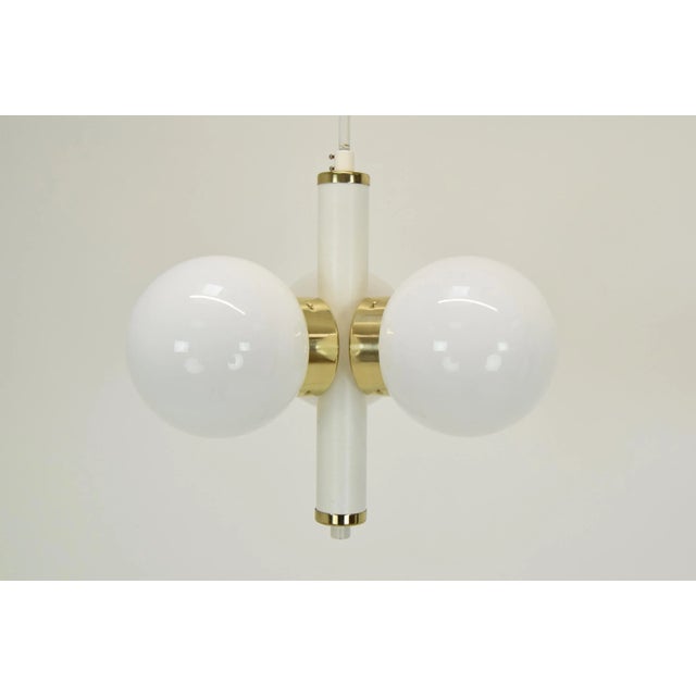 Metal Mid-Century Pendant Light attributed to Instala Decin, 1970s For Sale - Image 7 of 13