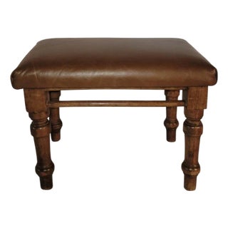 19th Century Leather Footstool For Sale