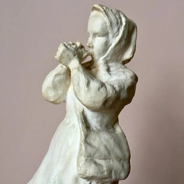 White Swedish Plaster Sculpture by Erik Arvid Backlund, 1917 For Sale - Image 8 of 13