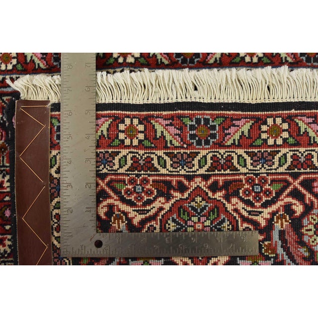 Bidjar Rug 4’8” X 6’6” Red Wool Vintage Traditional Hand-Knotted Carpet For Sale - Image 12 of 12