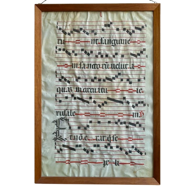 Antique 17th Century Antiphonal Religious Sheet Music Roman Catholic ...