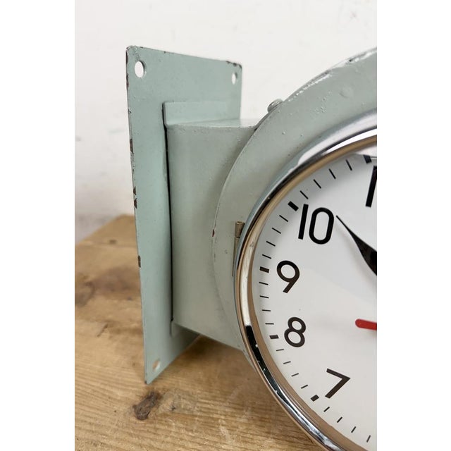Vintage Green Double-Sided Ship Wall Clock from NHE, 1980s For Sale - Image 14 of 18