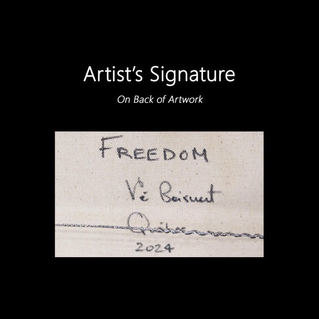 Freedom - Colorful Abstract Expressionist Floral Nature Painting Original Textural Artwork on Canvas by Vé Boisvert For Sale - Image 9 of 9