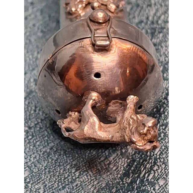 Rare Antique 19th C. 84 Silver Torah Pointer Yad With Besamim Spice Holder Moscow For Sale - Image 10 of 18
