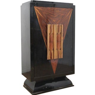 Art Deco Revolving Bar Cabinet For Sale