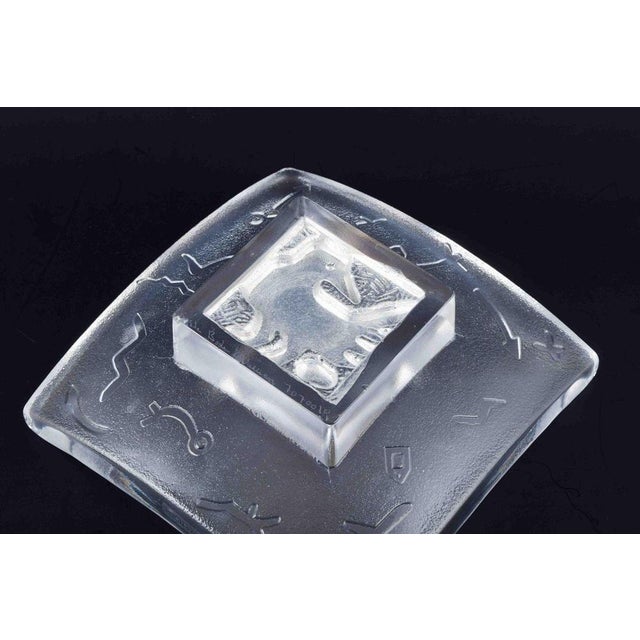 Rectangular Domino Glass Bowl by Bertil Vallien for Kosta Boda, Sweden, 1980s For Sale - Image 4 of 5