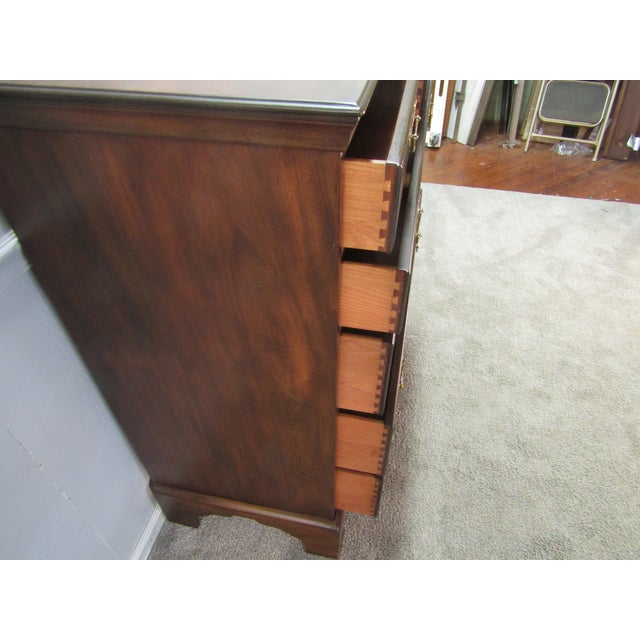 Wood Kittinger Williamsburg Adaptation Solid Mahogany Chest of Drawers For Sale - Image 7 of 10