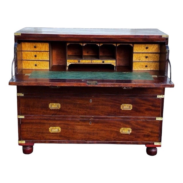 Campaign Chest of Drawers in Mahogany For Sale