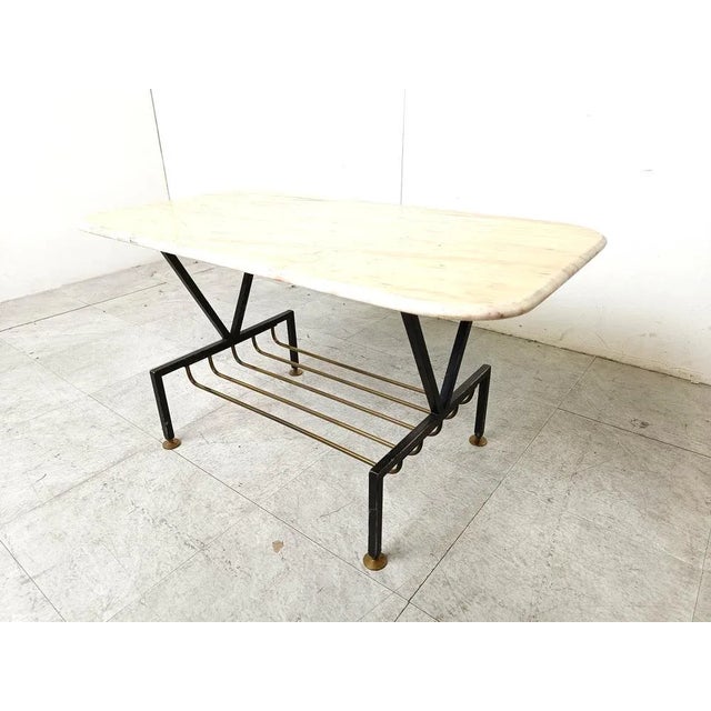 1950s Vintage Italian Marble Coffee Table, 1950s For Sale - Image 5 of 10
