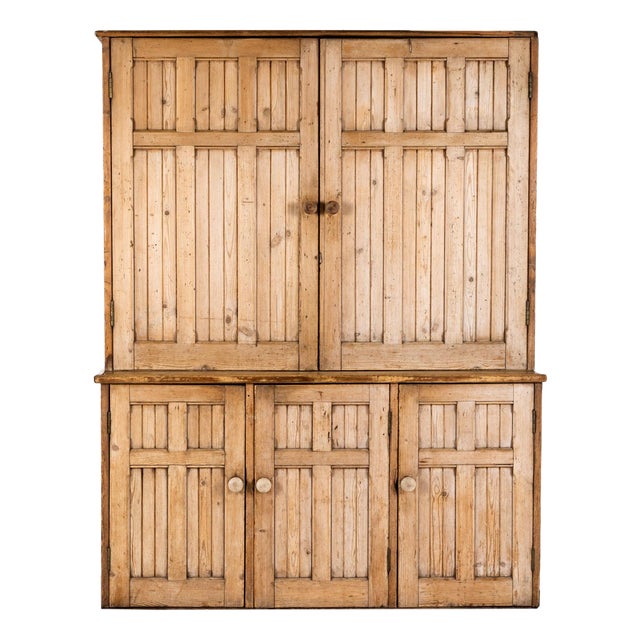 English House Keepers Cabinet in Pine For Sale