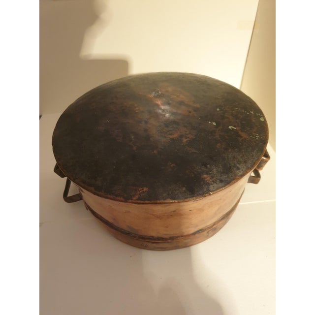 Copper Pot with Brass Handles, Italy, 19th Century For Sale - Image 3 of 4