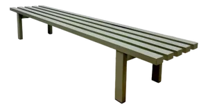 Vintage Metal Slatted Bench, 1960s