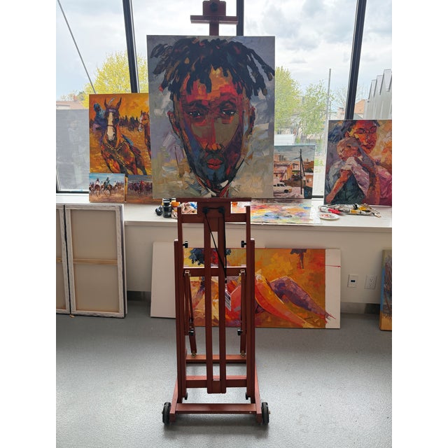 Contemporary Metamorphosis, Oil on Canvas, Godfrey Afebuame (2024) For Sale - Image 3 of 7
