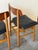 Black Set of 4 Danish Teak Dining Chairs With Black Leather Seats | Mid-Century Modern 1960s For Sale - Image 8 of 11