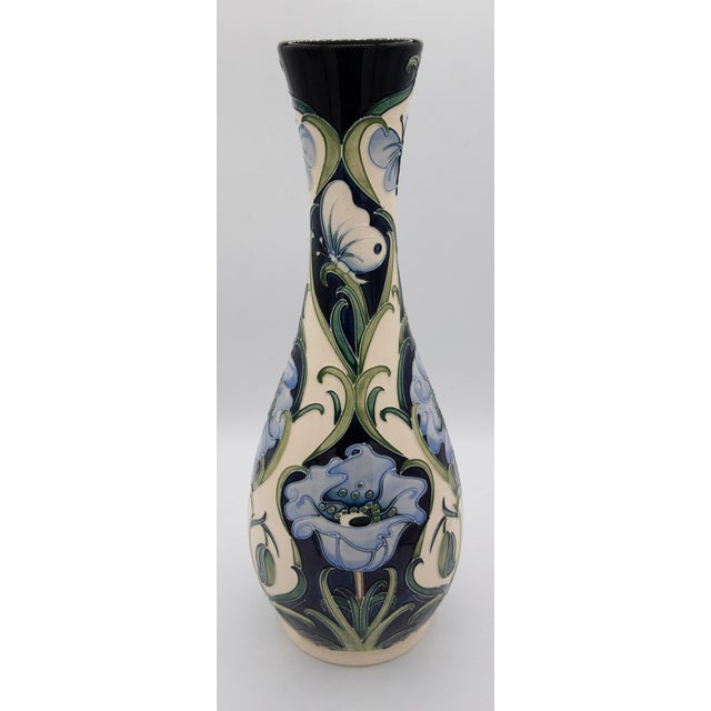 Contemporary Moorcroft by Rachel Bishop Pottery Vase - Limited Edition - Study in Blue - 17" For Sale - Image 3 of 8