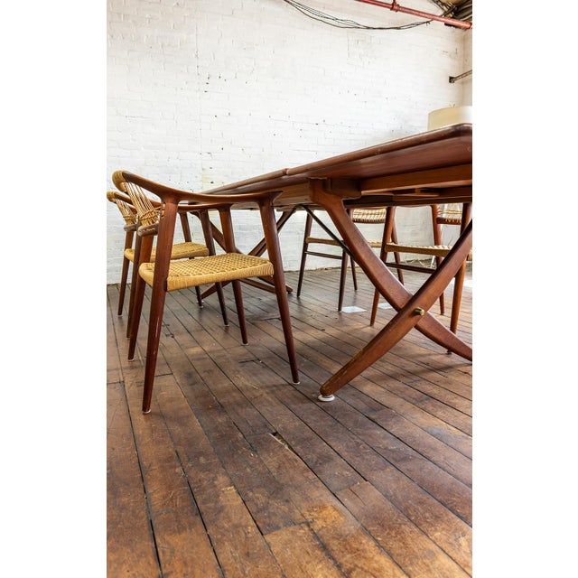 1950s Hans Wegner Danish Dining Table, Model at-314 for Andreas Tuck For Sale - Image 12 of 15