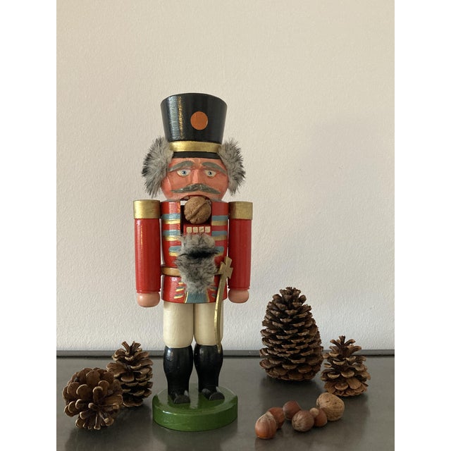 Traditional Wooden Nutcracker with Carved Face For Sale - Image 15 of 16