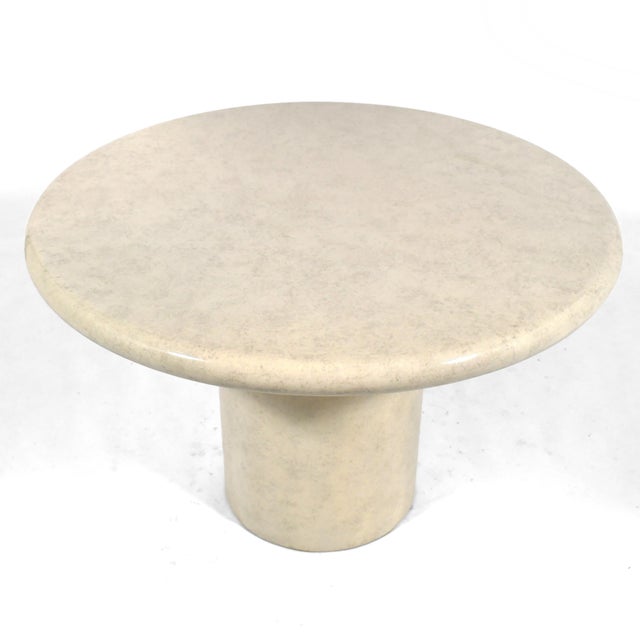 Hollywood Regency Faux Parchment Center/Dining Table For Sale - Image 3 of 9