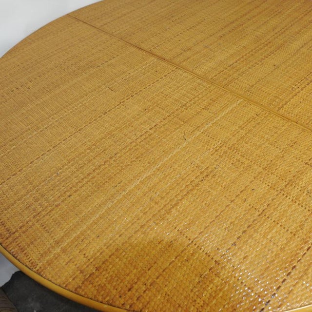 Vintage Extendable Rattan Dining Table, 1970s For Sale - Image 5 of 15