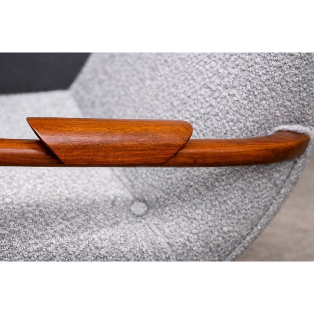 Armchair in Caviuna Wood & Boucle, Giuseppe Scapinelli, 1950s - Lot 811 For Sale - Image 13 of 16